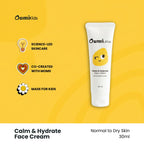 Oumi Kids skincare values showing science-led formulation, co-created with moms, and made for kids